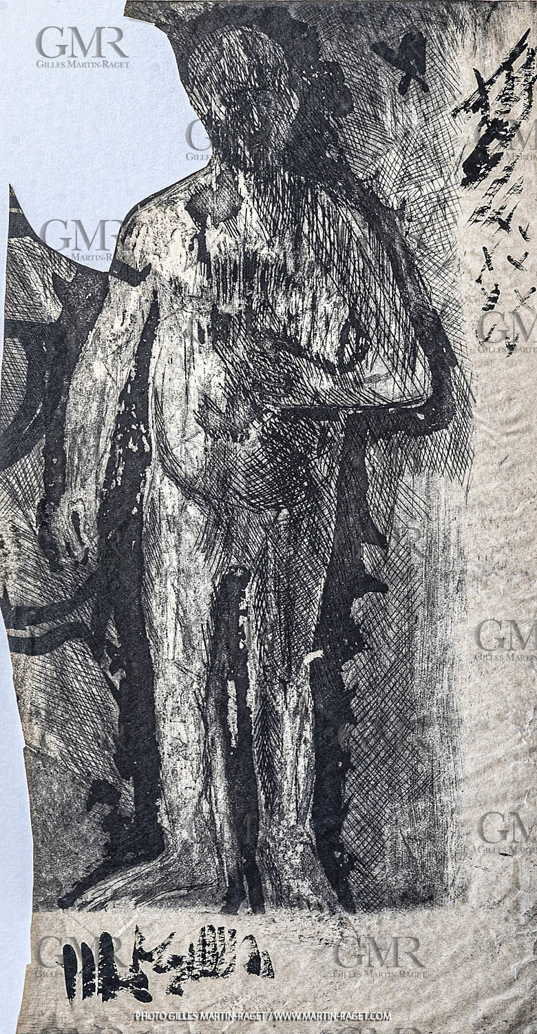 12 07 2020, St Rémy de Provence (FRA, 13) Oeuvre Germaine Richier, gravure