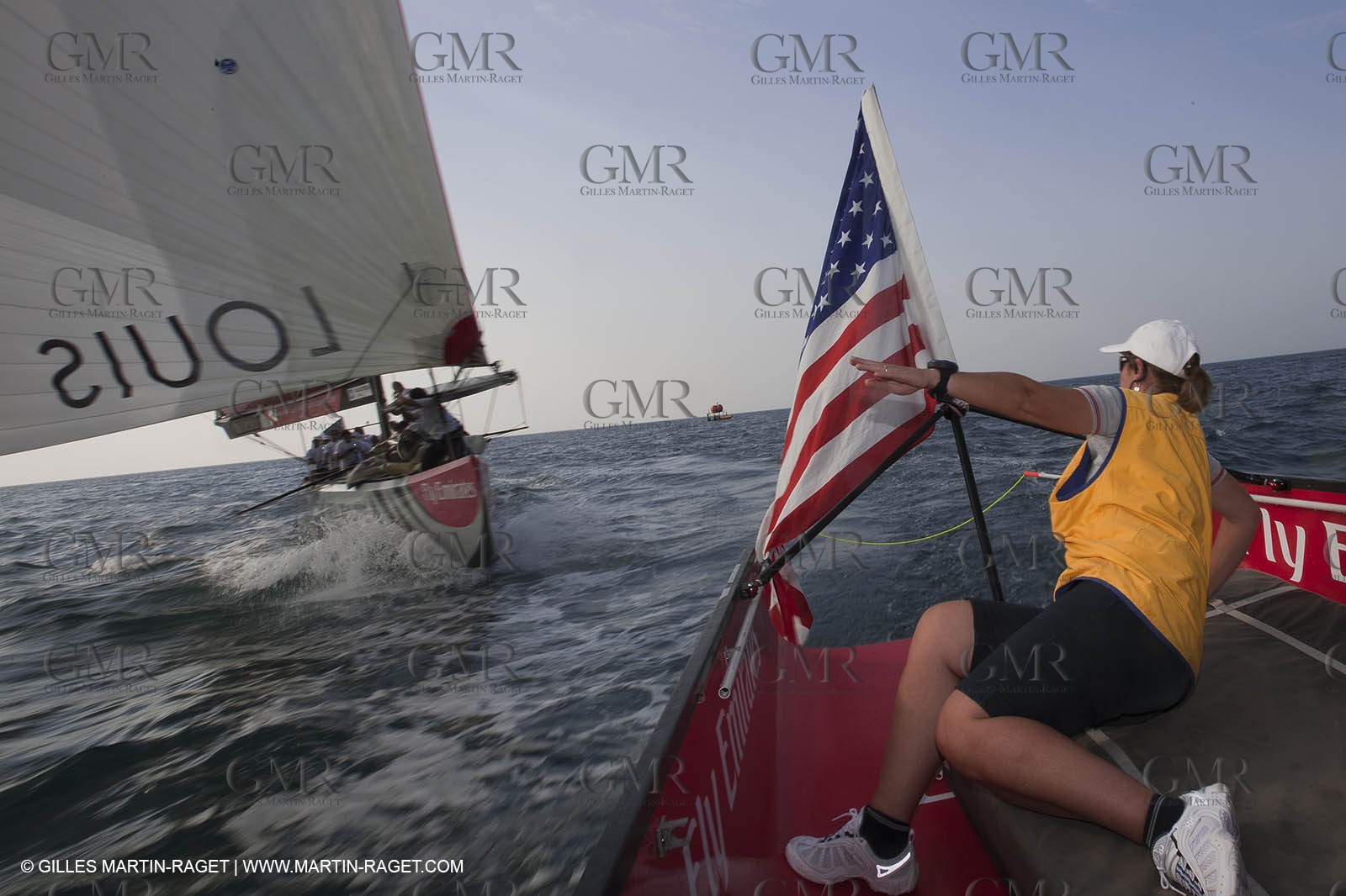 14 11 2010 - Dubai (UAE) - Dubai Louis Vuitton Trophy -  BMW ORACLE Racing - Training - Onboard Vs All 4 one