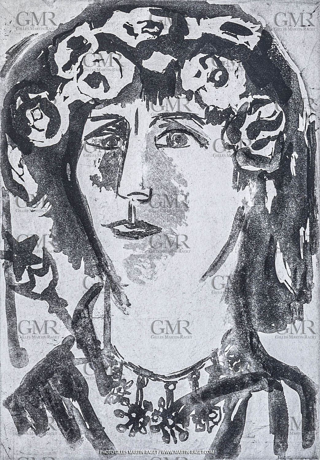 12 07 2020, St Rémy de Provence (FRA, 13) Oeuvre Germaine Richier, gravure