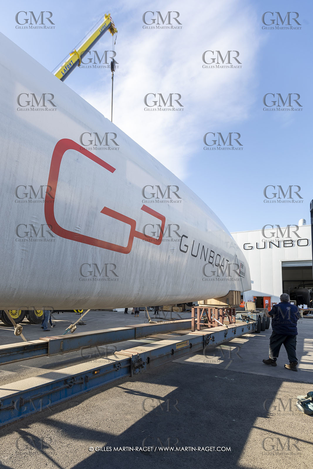 15 02 2022, La Grande Motte (FRA), Gunboat 80  1 hulls delivery