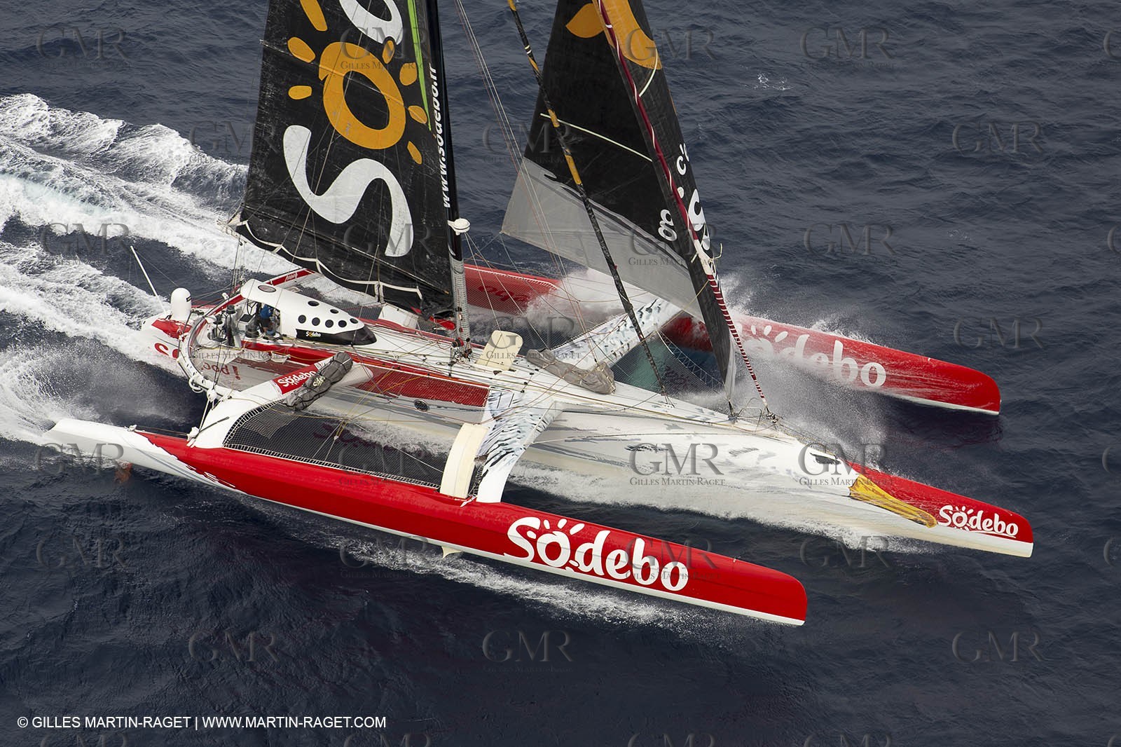 12 09 2012 - Marseille (FRA,13) - Trimaran Sodebo - Thomas Coville - Trans Mediterranée record attempt.
