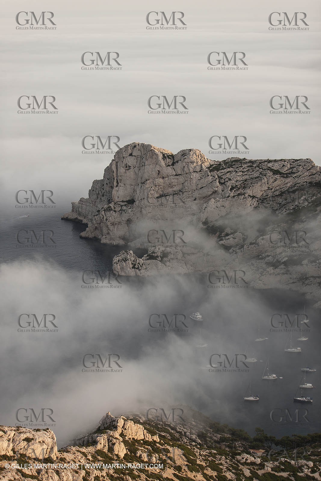 18 07 2012 -Marseille (FRA ) - The Calanques - Unusual foggy conditions - Sormiou calanque