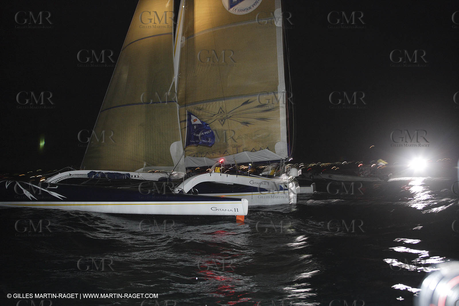 05 11 2006 - Pointe à Pitre Guadelupe (FRA) - Route du Rhum 2006 arrival - overall winner Lionel Lemonchois (Gitana 11)