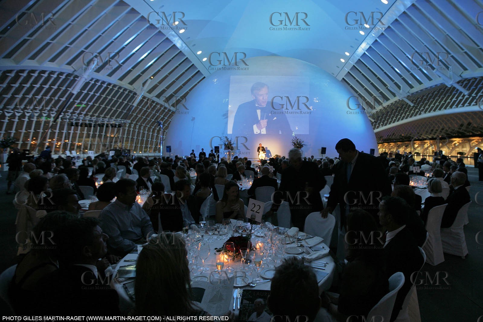 2' 06 2007-Valencia (Spain)- 32nd America's Cup - Final Match - Day 2 - Laurie Davidson and Bruno Troublé induction in America's Cup Hall of Fame
