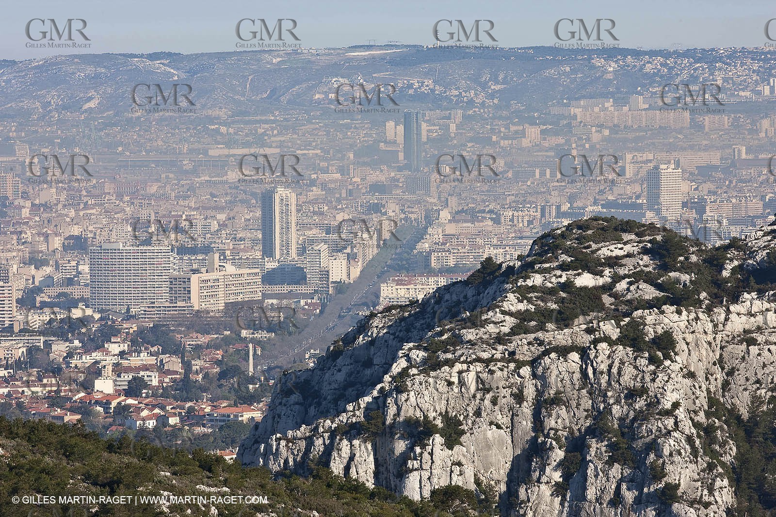 04 04 2009 - Marseille (FRA, 13) - Les Calanques - Marseille as seen from the top of the Baou Rond (Sormiou heights)