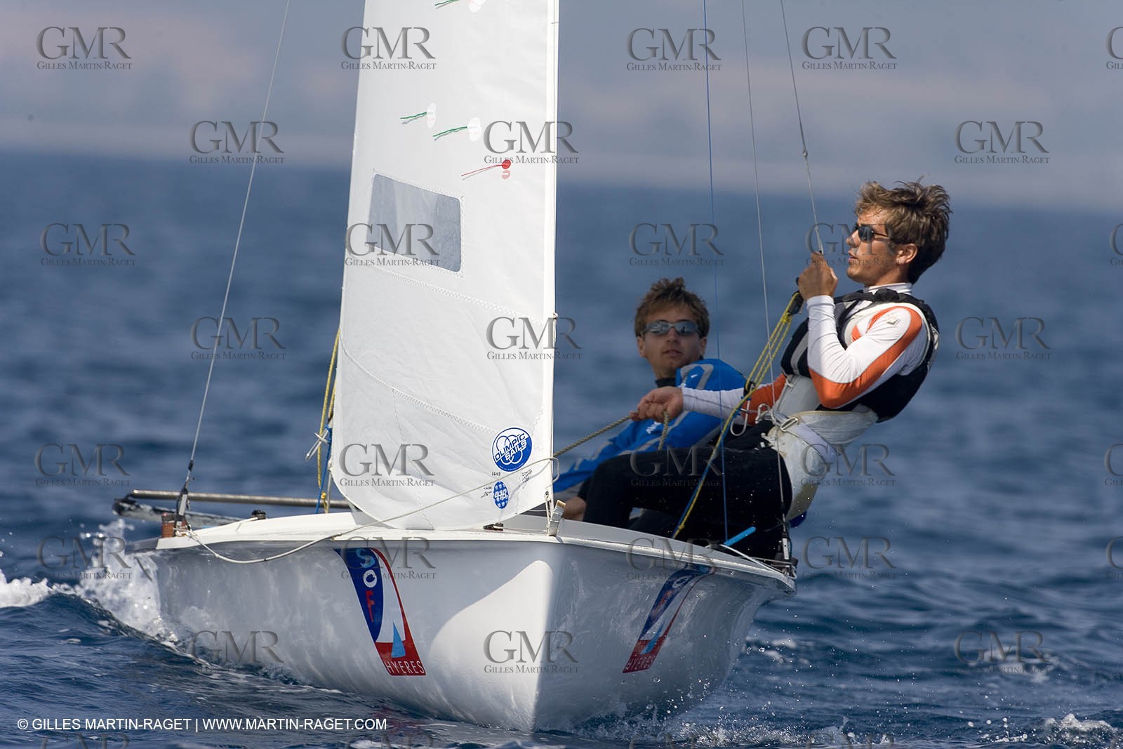24 04 2007 - 2007 Semaine Olympique Française - Hyères (South of France) - Day 3 - Team France - 470 Homme - Leboucher-Garos