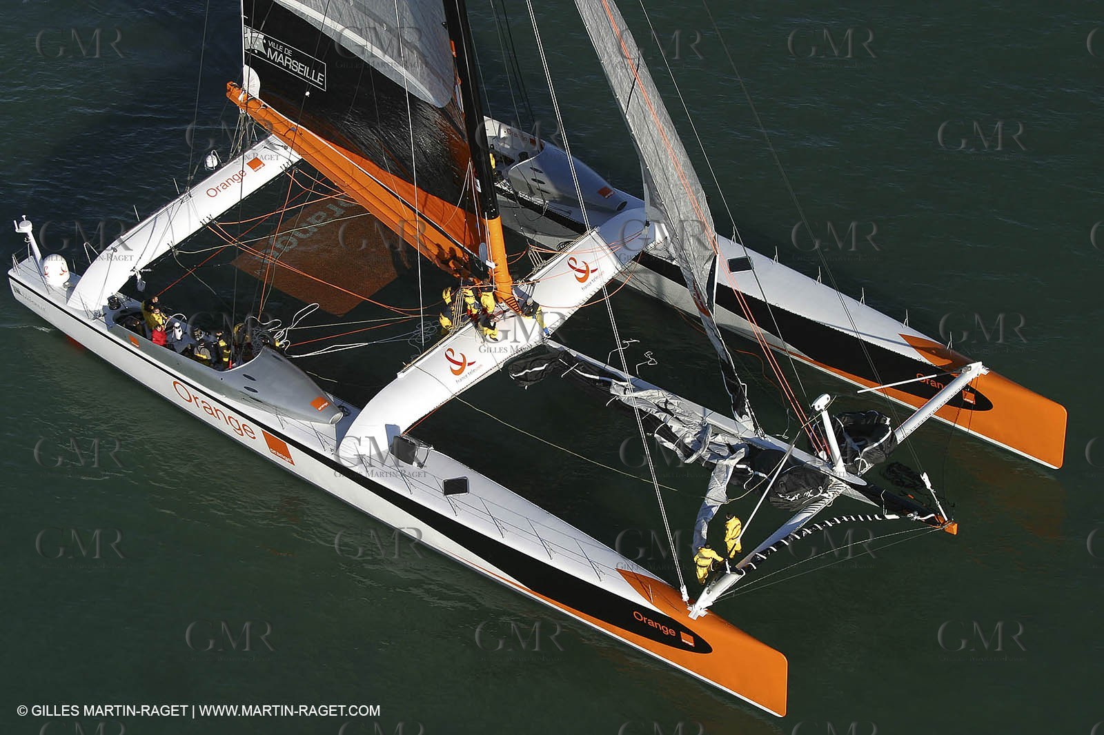 Vannes - Multiplast Boatyard - Orange II 1st sea trial