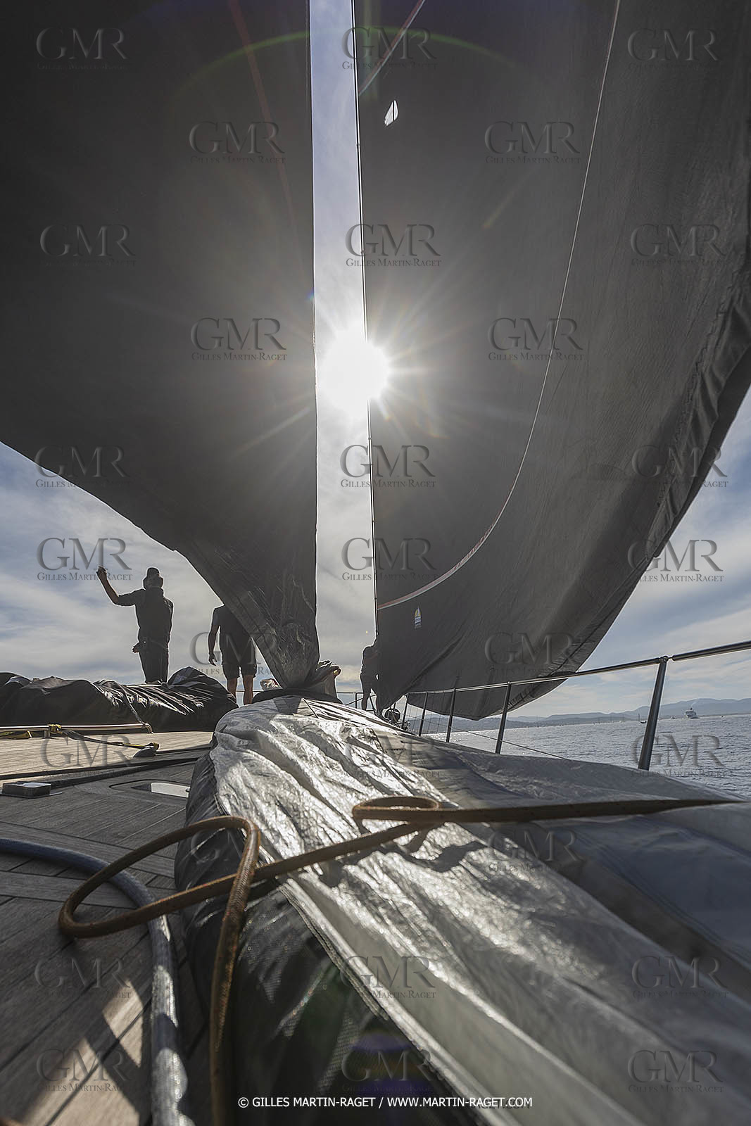 03 10 2022, Saint-Tropez (FRA,83), Voiles de Saint-Tropez 2022,  entraînement des maxis, A bord de Sipirit of Malouen X