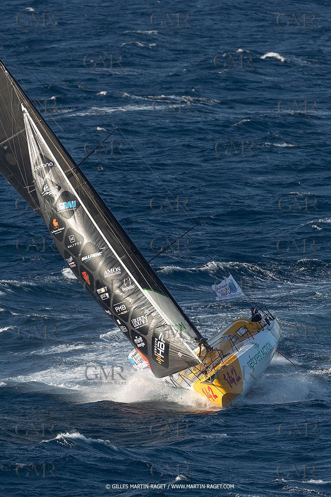 27 08 2021, Marseille (FRA), Transat Jacques Vabre 2021, Class 40, HBF-Reforest'Action (Kito de Pavant, Gwen Gbick)