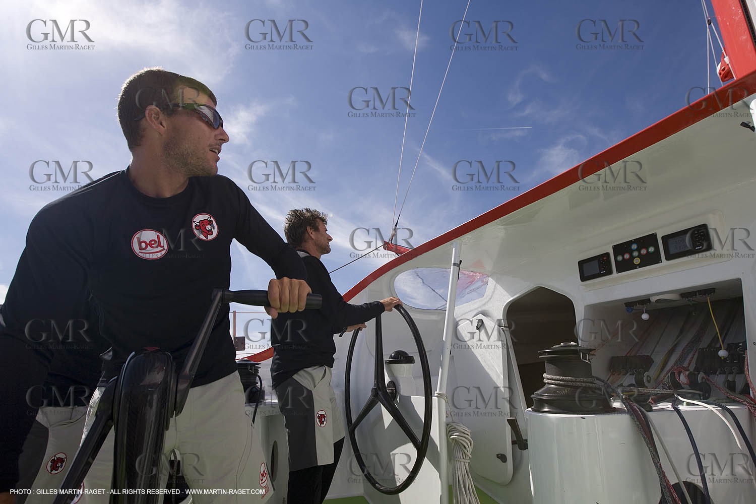 20 09 2007 - Marseille (FRA, 13) - IMOCA monohulls- GROUPE BEL (Kito de Pavant) - First sea trials - Onboard with Kito de Pavant and Sebastien Col