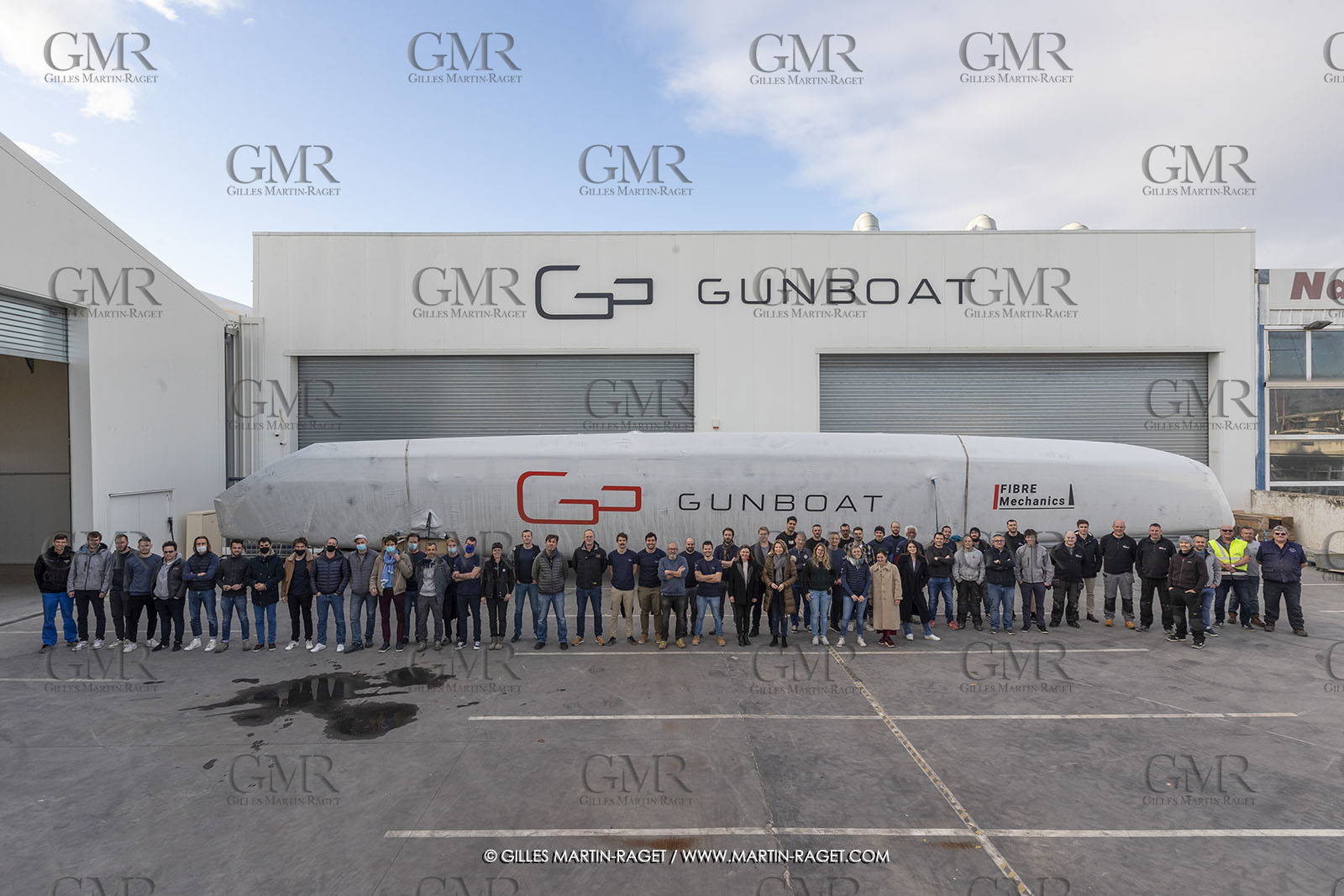 15 02 2022, La Grande Motte (FRA), Gunboat 80  1 hulls delivery