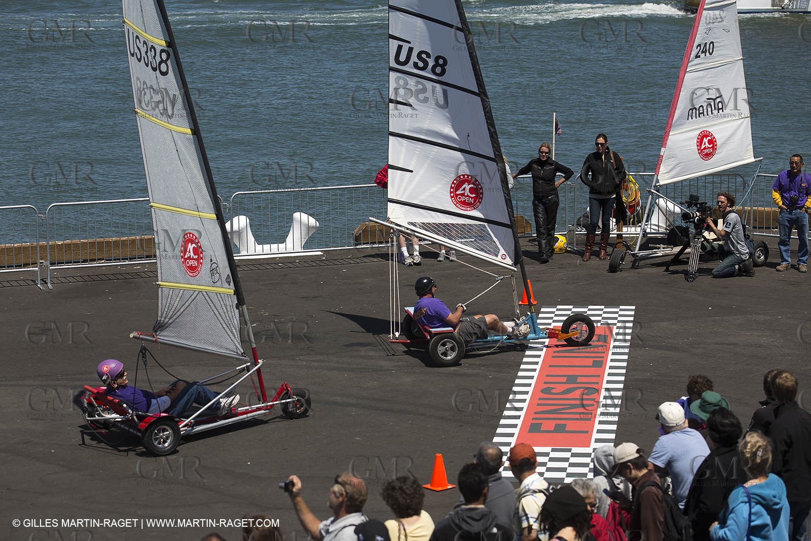 03 08 2013 - San Francisco (USA,CA) - 34th America's Cup - Louis Vuitton Cup - Training Day - America's Cup park - AC Open - Land Sailing demonstration