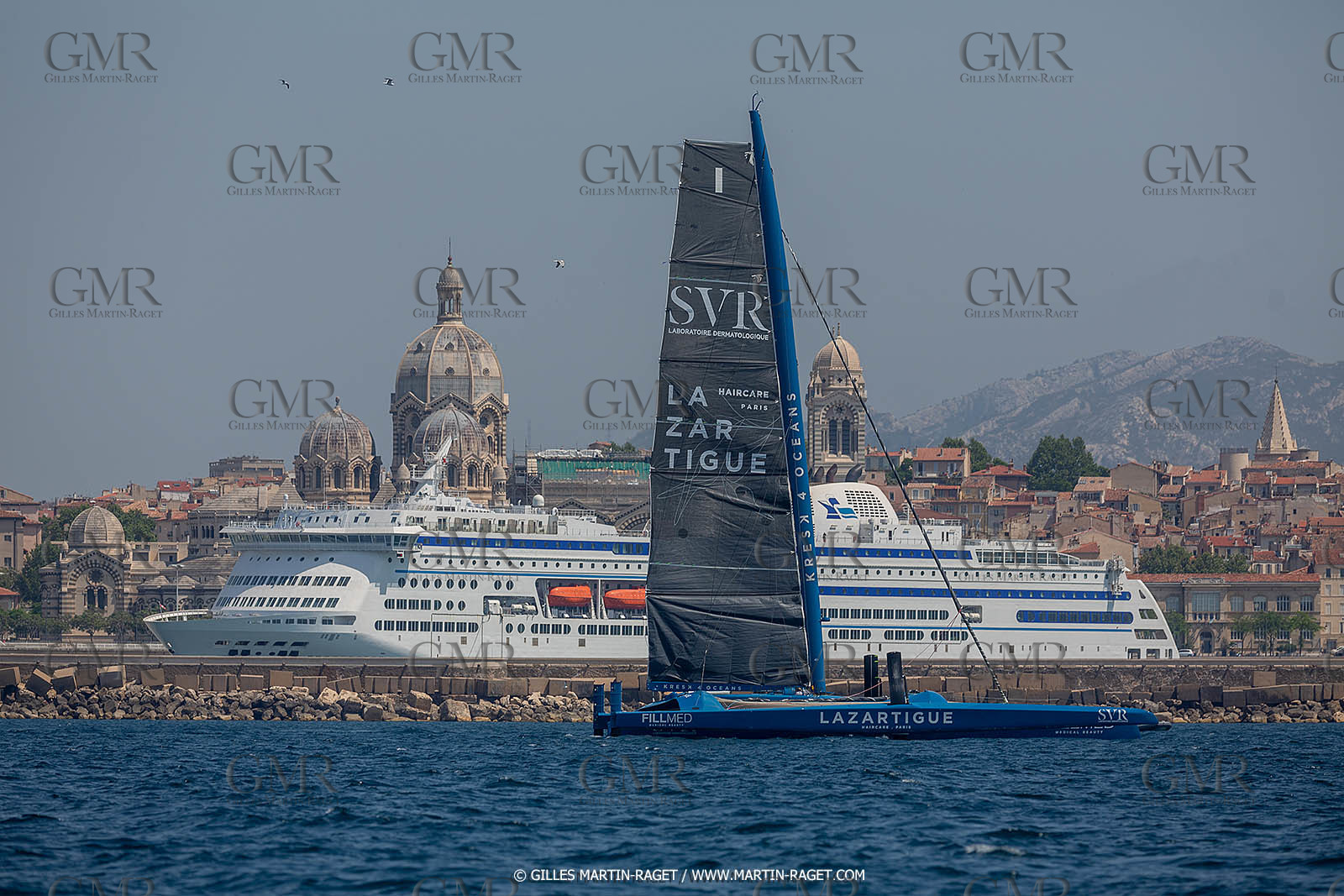 18 05 2022, Marseille (FRA), APremière navigation du trimaran Ultim SVR LAZARTIGUE à Marseille