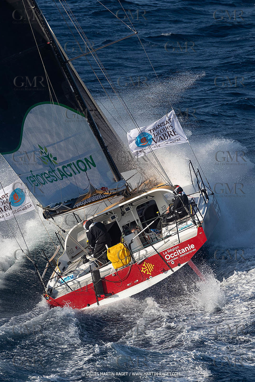 27 08 2021, Marseille (FRA), Transat Jacques Vabre 2021, Class 40, HBF-Reforest'Action (Kito de Pavant, Gwen Gbick)