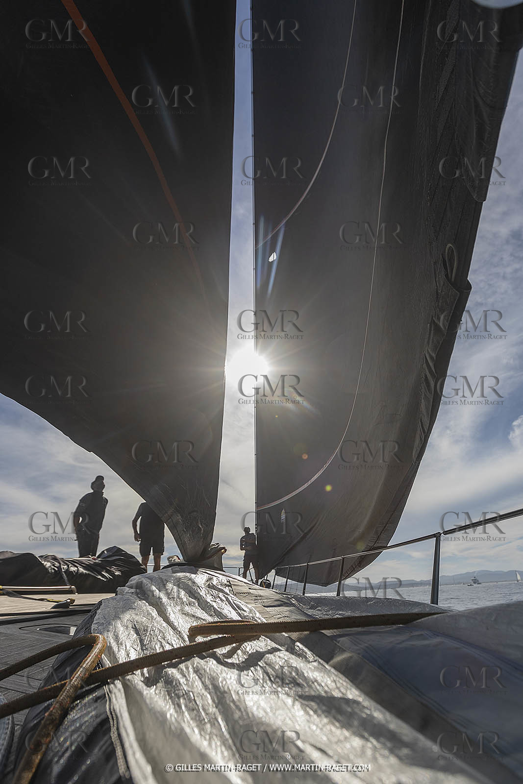 03 10 2022, Saint-Tropez (FRA,83), Voiles de Saint-Tropez 2022,  entraînement des maxis, A bord de Sipirit of Malouen X