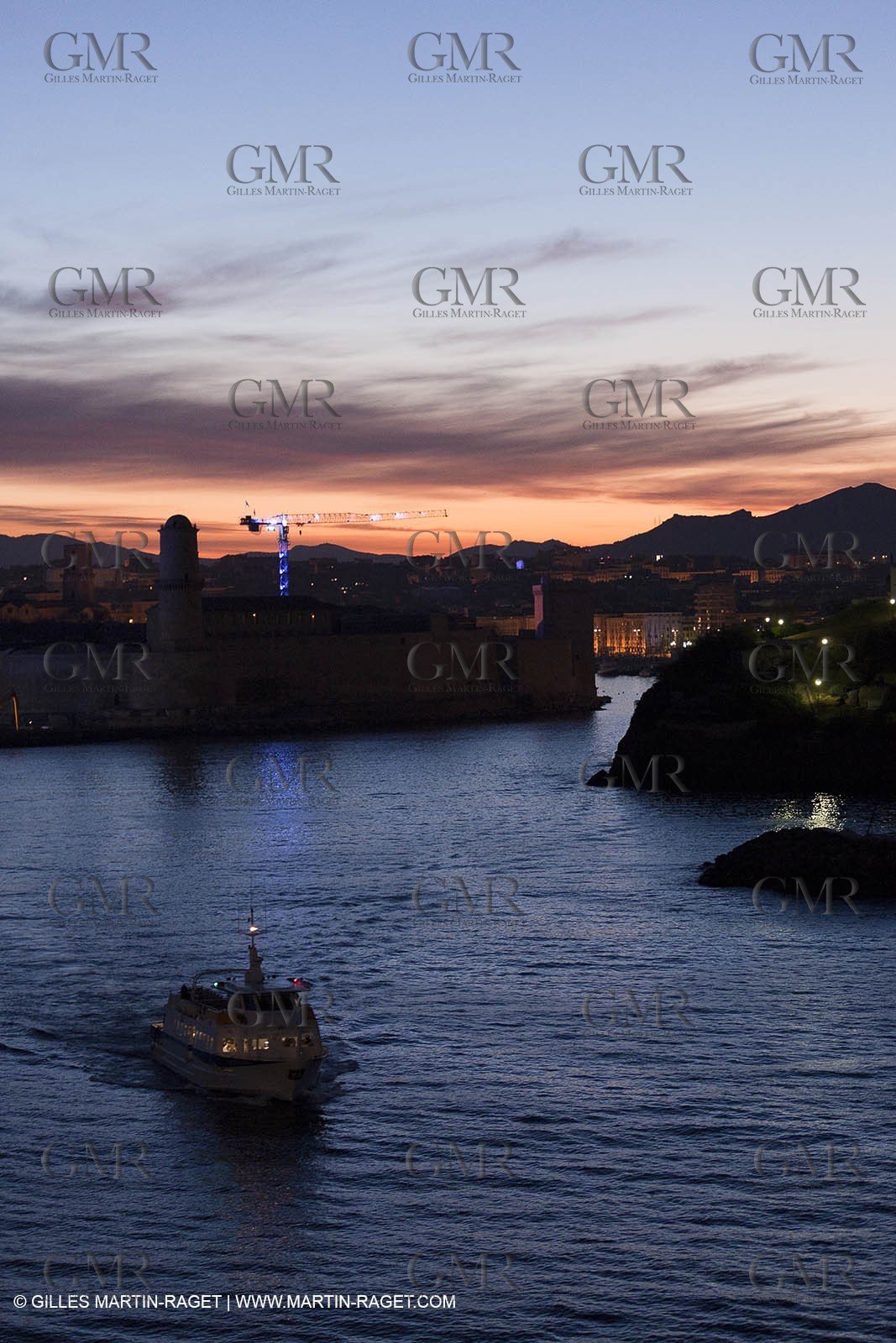 17 02 2012 - Marseille (FRA,13) - Arrival in Marseille harbour onboard ferry Piana (La Meridionale Corp.)