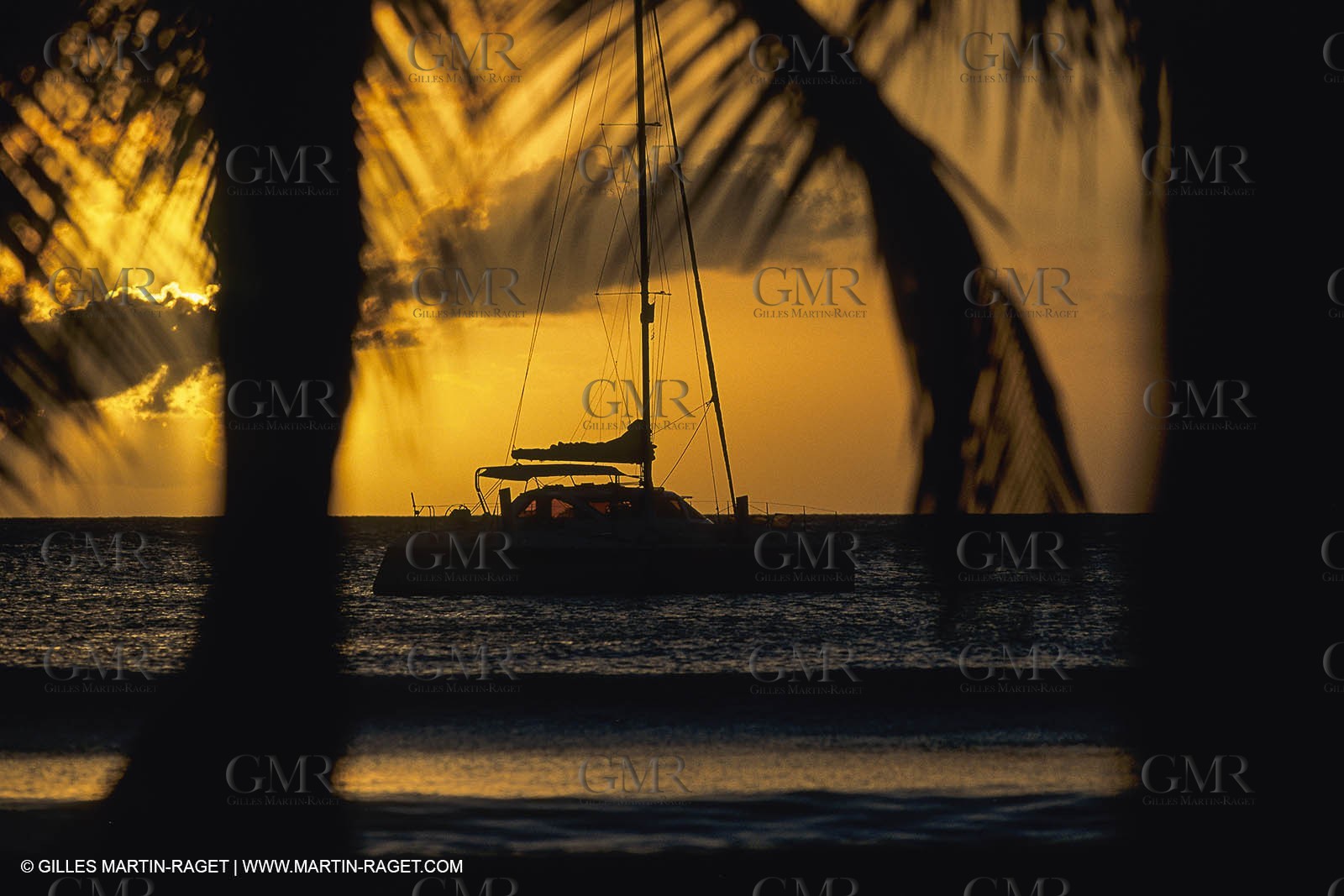 Sailing, cruising, multihull at the mooring