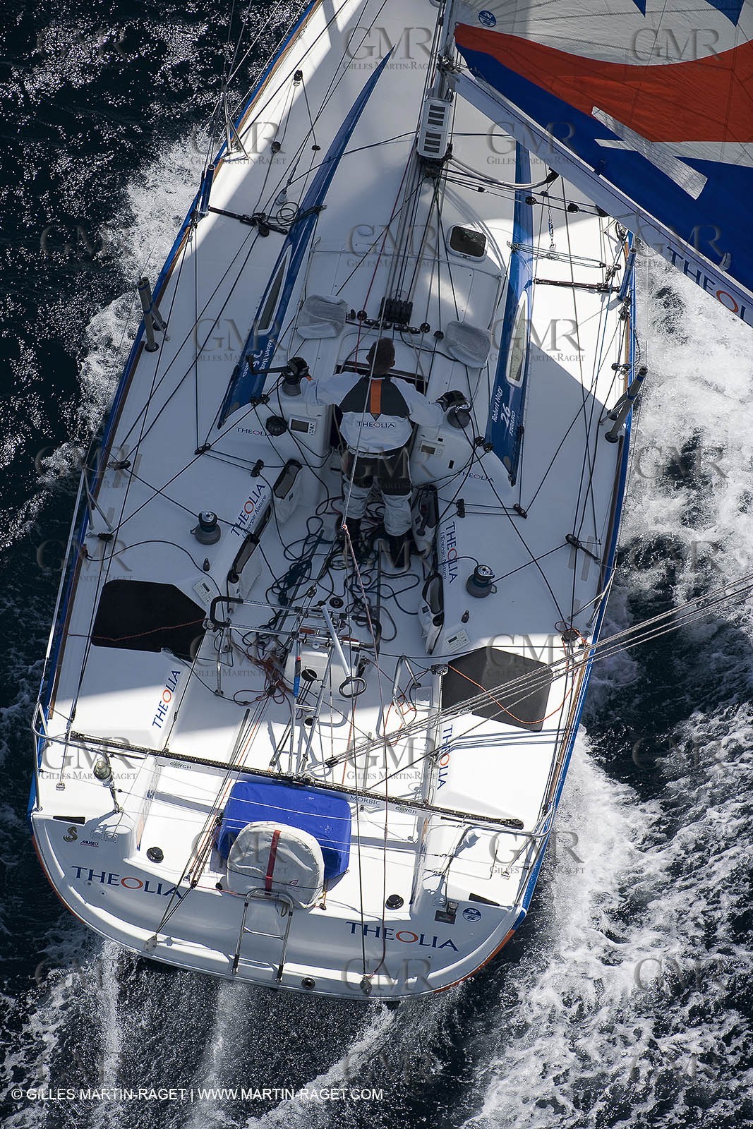 06-26-2007 - FIGARO II - THEOLIA - Skipper : Robert Nagy - Training off Marseille (south France) with strong wind conditions