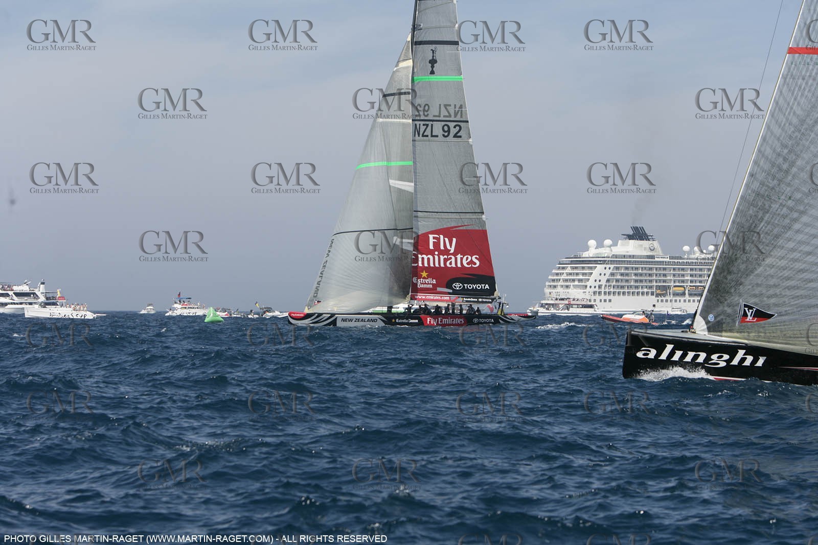 03 07 2007-Valencia (Spain)- 32nd America's Cup - Final Match - Day 8 - Alinghi vs Emirates Team New Zealand