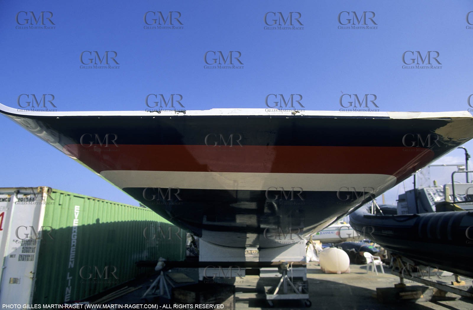 America's cup - San Diego  1995 - Défi français - France 2 wide transom