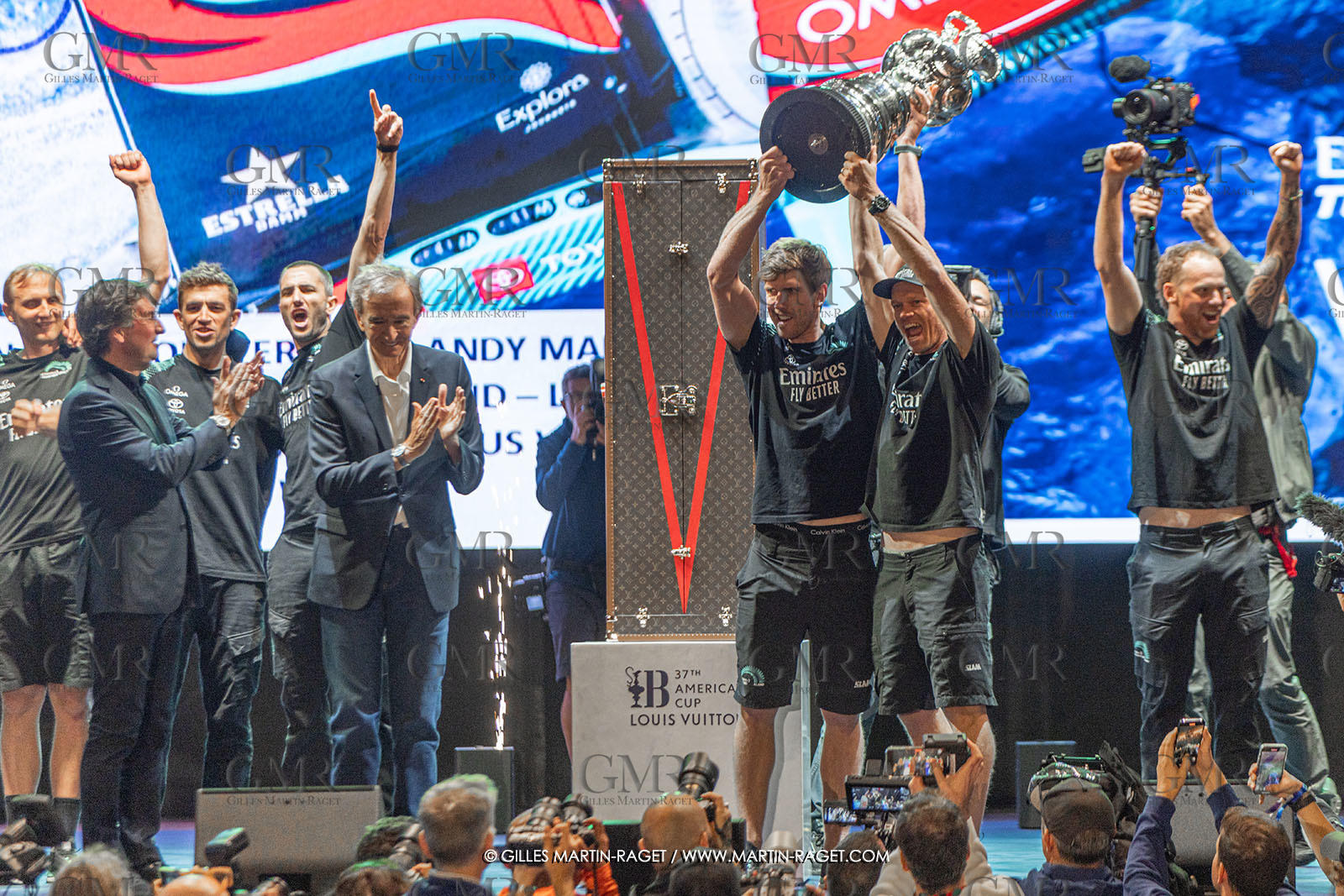 19 10 2024, Barcelona (ESP), Louis Vuitton 37th America's Cup, Final Match, Race Day 6 , Prizegiving