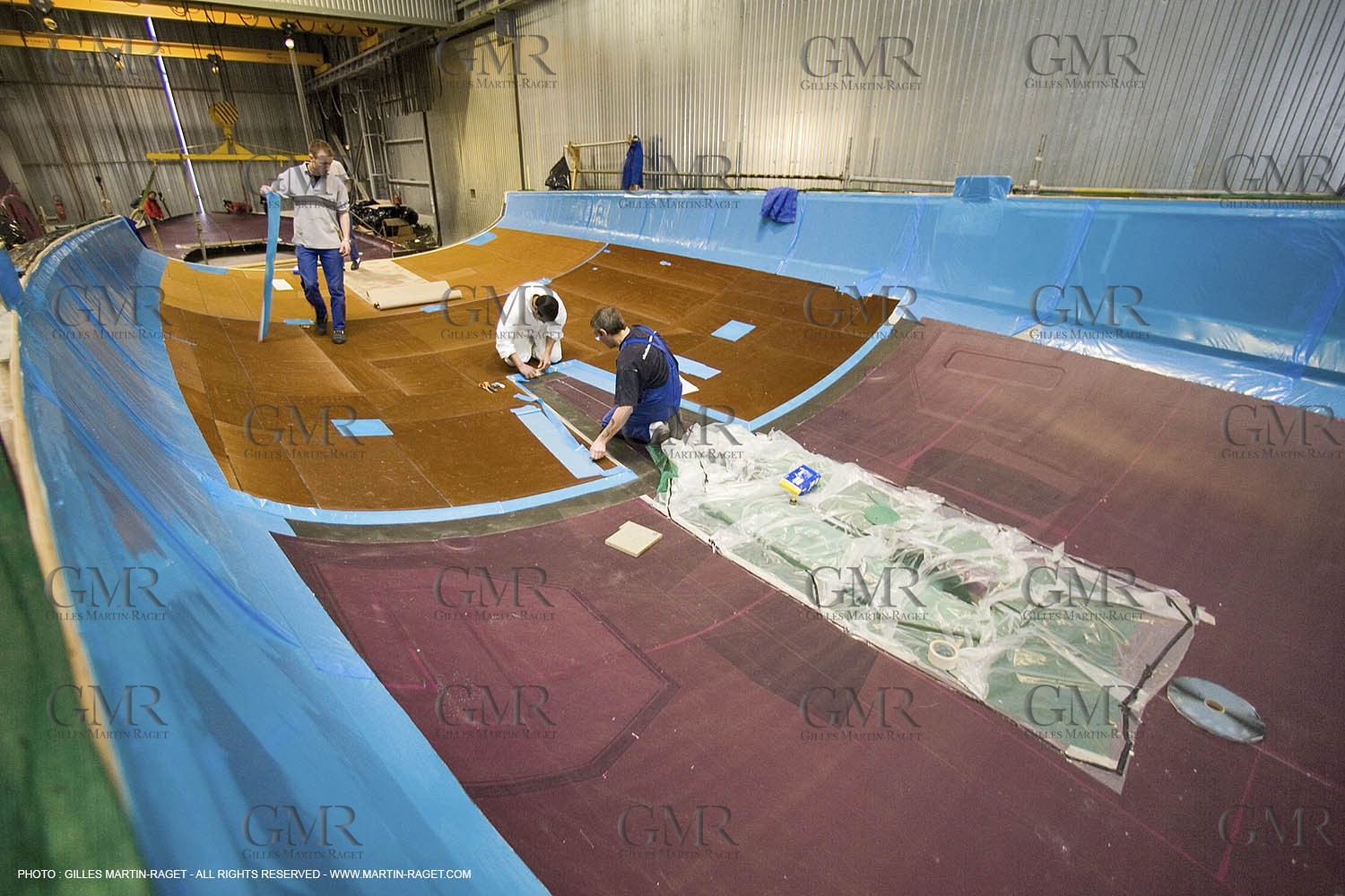11 03 2006 - Cherbourg (FRA) - Construction of Jeremie Beyou 60' IMOCA monohull Delta Dore at JMV boatbuilder