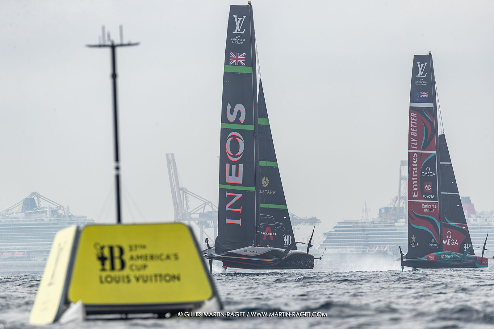 14 10 2024, Barcelona (ESP), Louis Vuitton 37th America's Cup, Final Match, Race Day 3, Raace 4