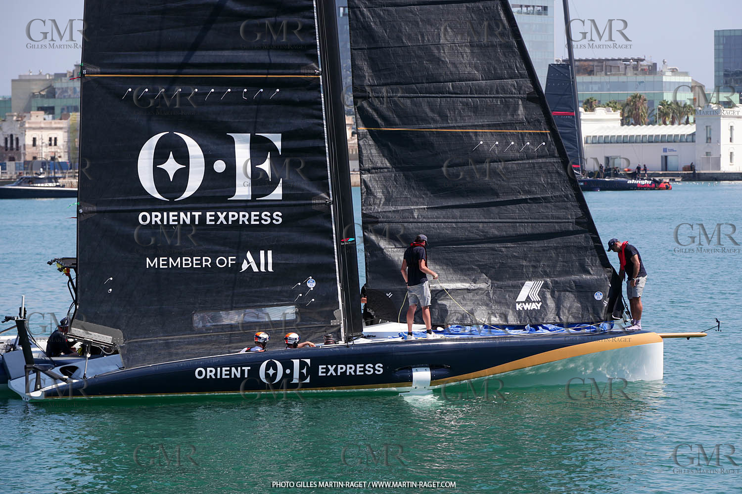 22 08 2023, Barcelona (ESP), 37th America's Cup, Orient Express Racing Team, AC 40 first training