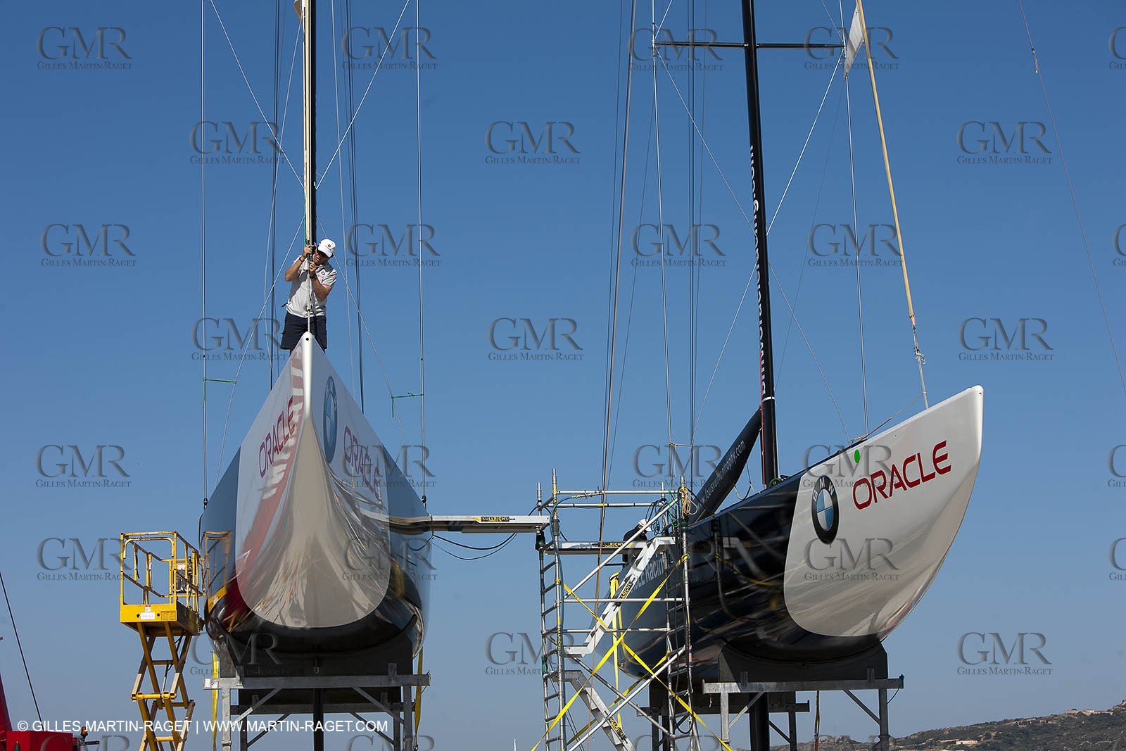 19 05 2010 - La Maddalena (ITA, Sardinia) Louis Vuitton Trophy - BMW ORACLE Racing - Maintenance Day