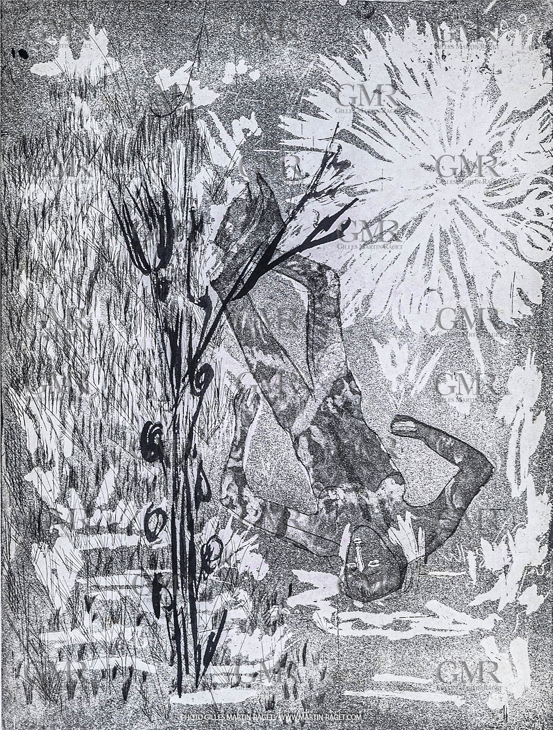 12 07 2020, St Rémy de Provence (FRA, 13) Oeuvre Germaine Richier, gravure