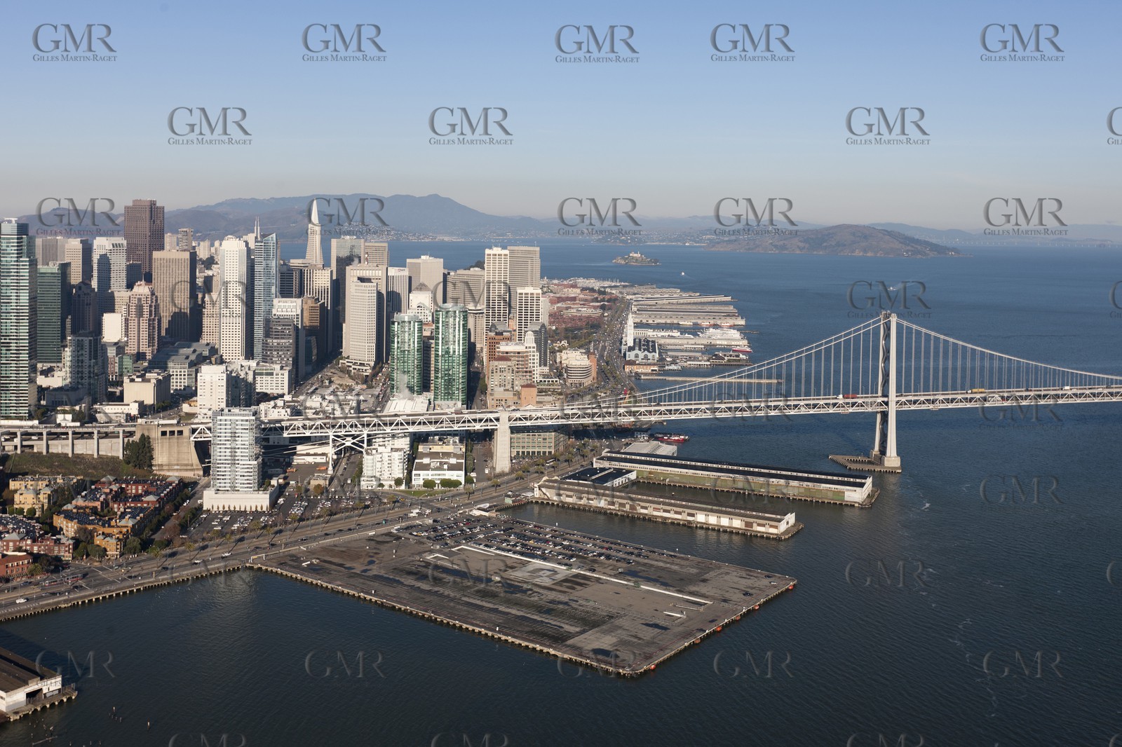 05 01 2011 - San Francisco (USA, CA) - 34th America's Cup - San Francisco waterfront  - Piers 26 (closest to bridge), Piers28, Piers 30-32