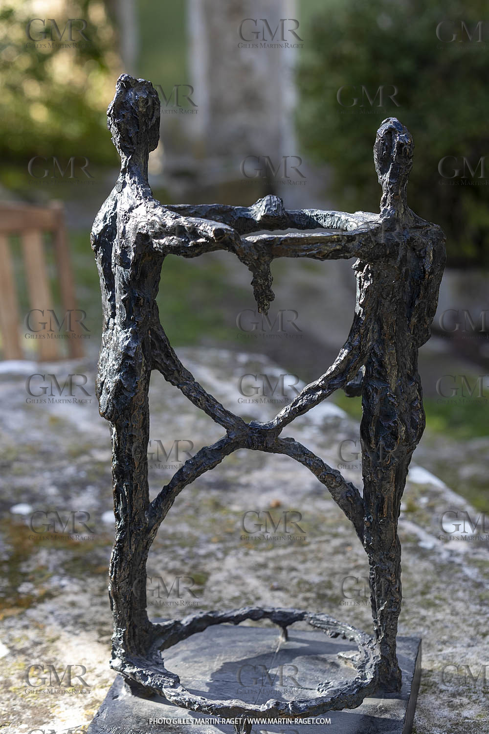 19 02 2020, St Rémy de Provence (FRA,13), Oeuvre de Germaine Richier, Le Sablier III 1953, Bronze patiné foncé, Epreuve d'exposition, 68,5 x 31 x 28 cm, collection particulière