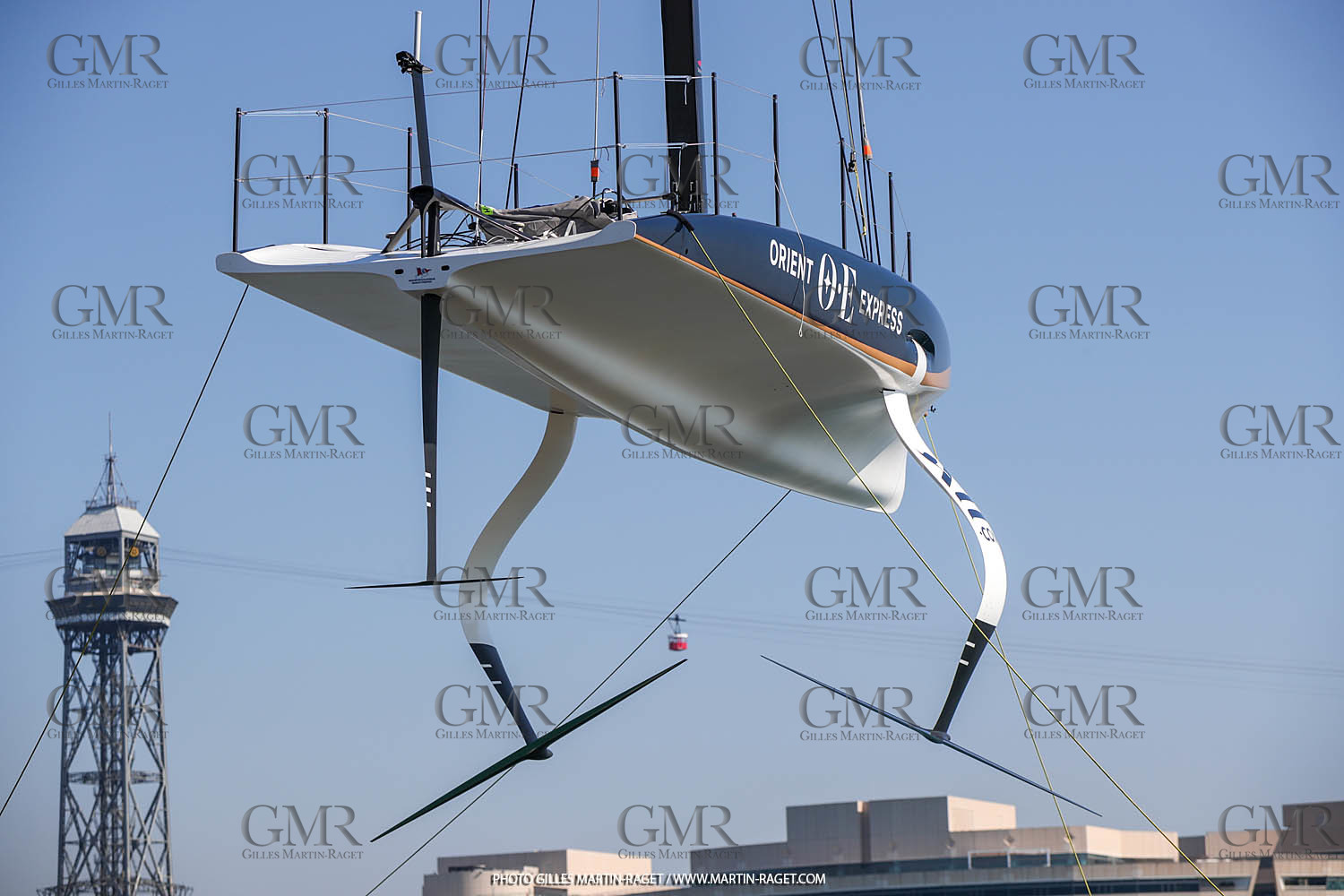 22 08 2023, Barcelona (ESP), 37th America's Cup, Orient Express Racing Team, AC 40 first training