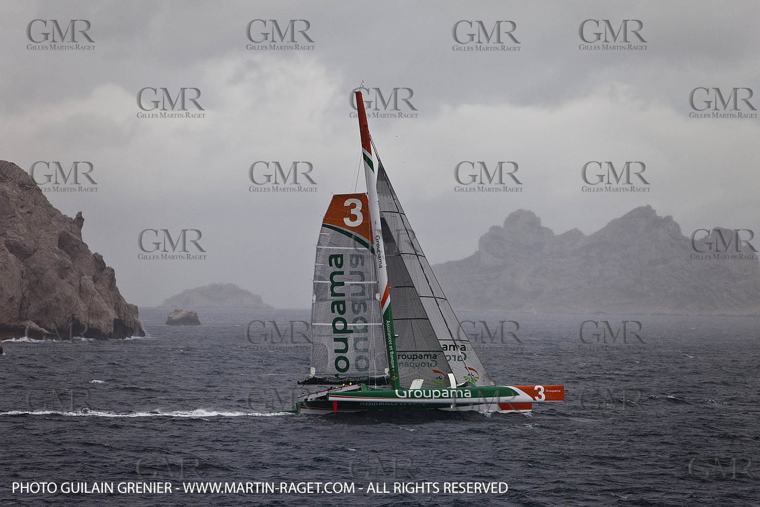 05 14 09 - Marseilles - Mediterranean Record - Groupama 3 - Franck Cammas - G Class - Start from Marseilles to Carthage (Tunisia)