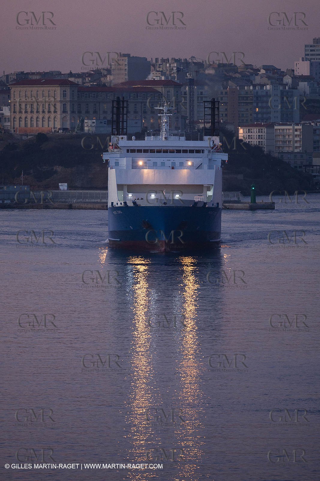 17 02 2012 - Marseille (FRA,13) - Arrival in Marseille harbour onboard ferry Piana (La Meridionale Corp.)