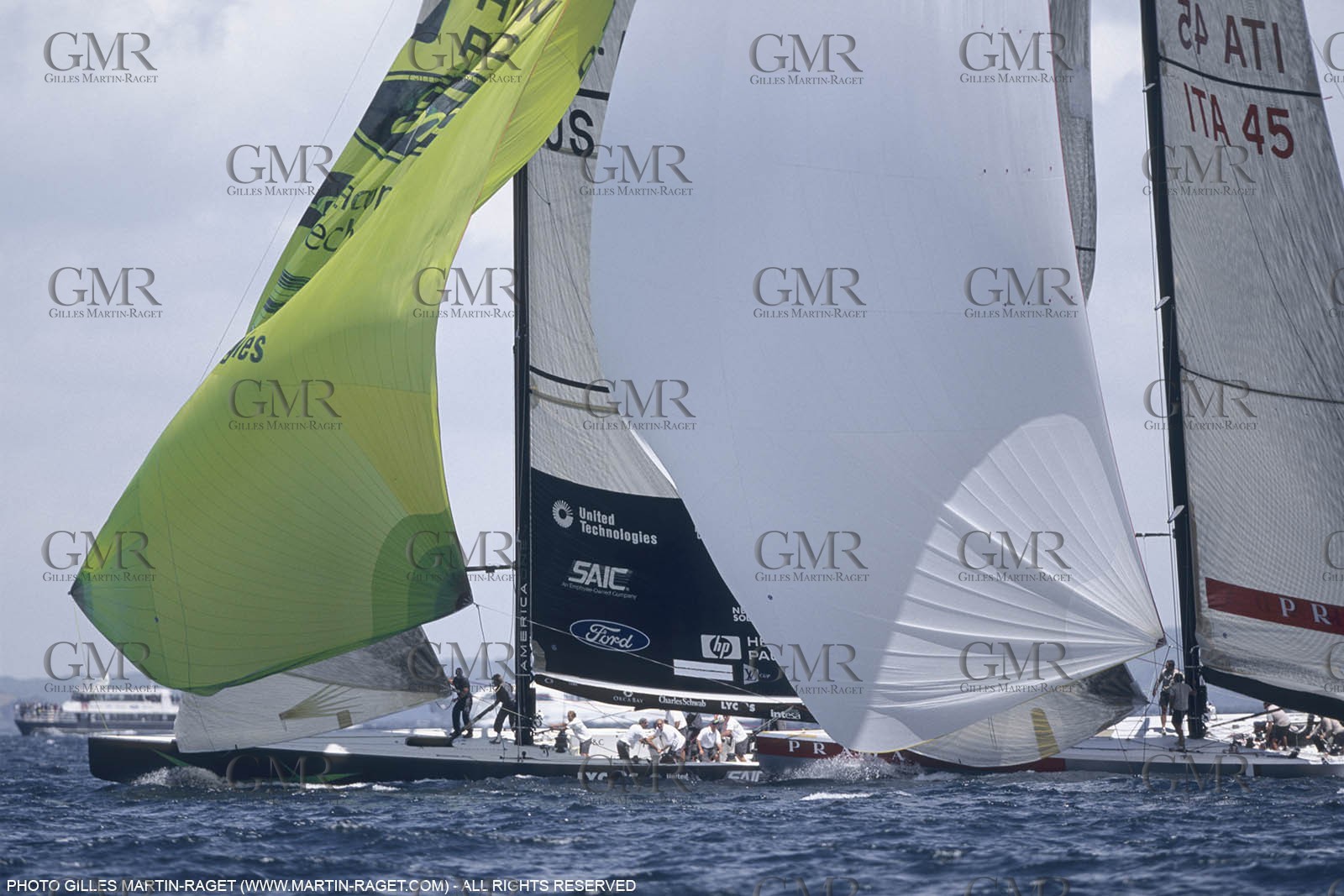 Sailing, Yacht Racing, America's Cup XXX, Auckland (NZL), 2000, Louis Vuitton Cup Final, AMerica True Vs Luna Rossa