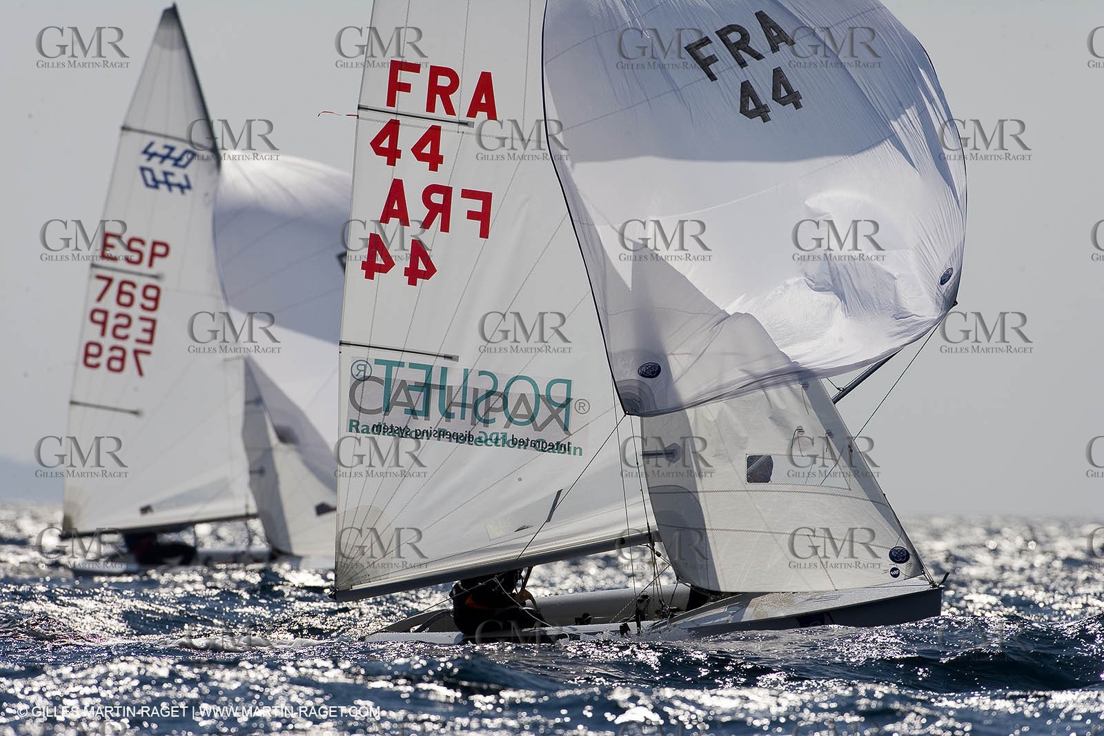 27 04 2007 - 2007 Semaine Olympique Française - Hyères (South of France) - Day 6 - Medal Race - Team France - 470 Homme - Leboucher-Garos