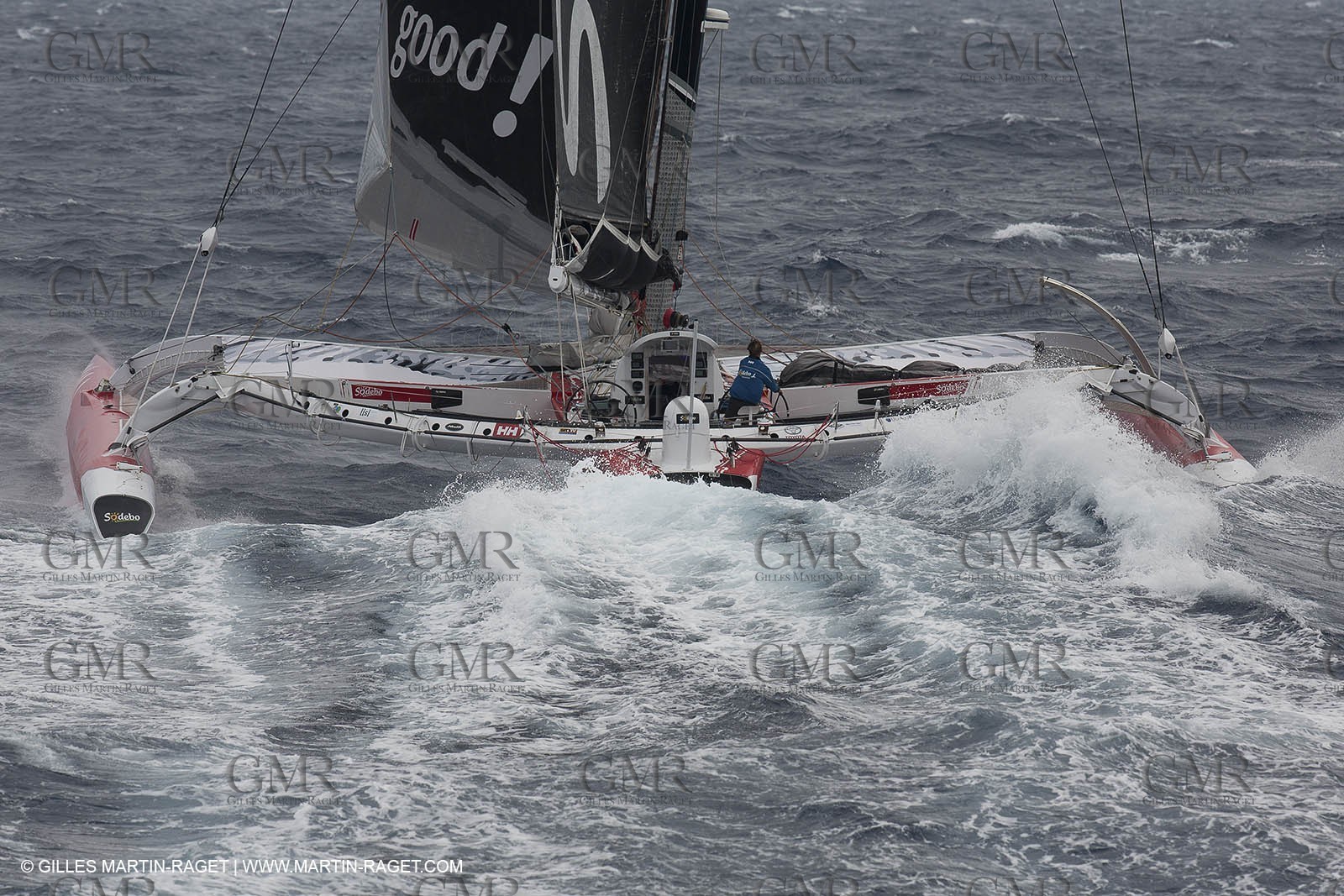 12 09 2012 - Marseille (FRA,13) - Trimaran Sodebo - Thomas Coville - Trans Mediterranée record attempt.