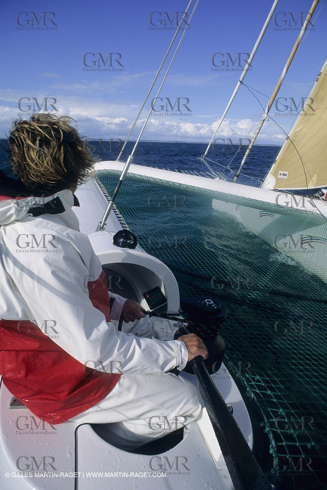 Sailing, cruising, people, only one man