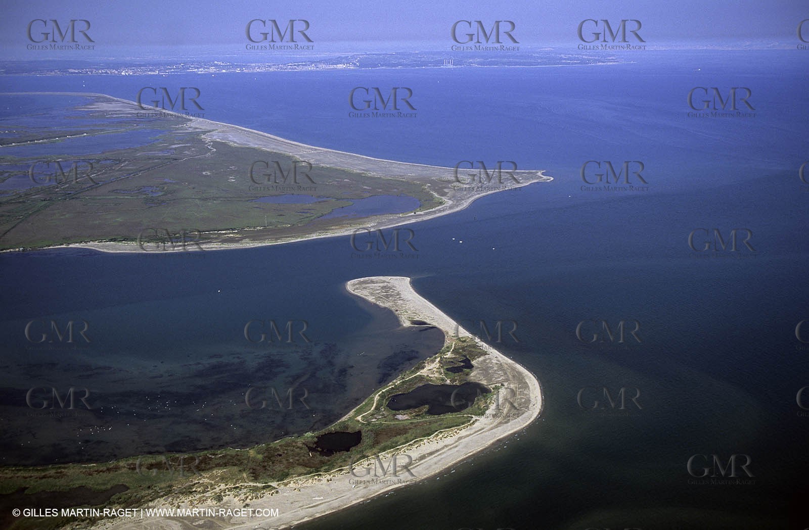 Rhône river mouth near Port Saint Louis du Rhône