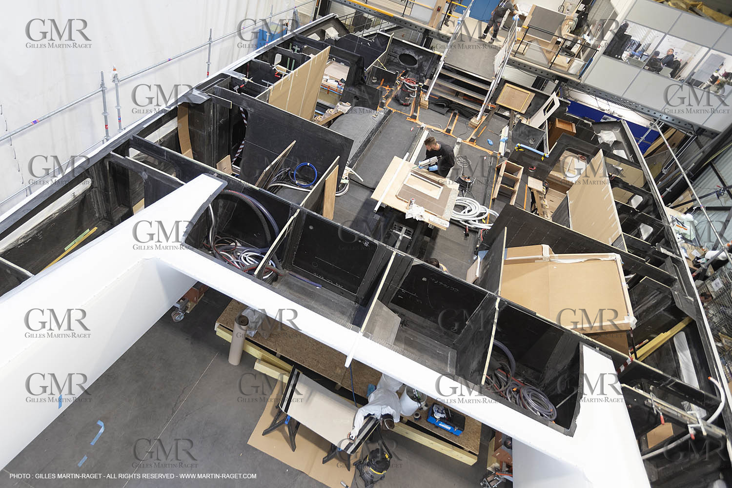 29 10 2018, La Grande Motte (FRA,30), Chantier Gunboat, construction du Gunboat 68
