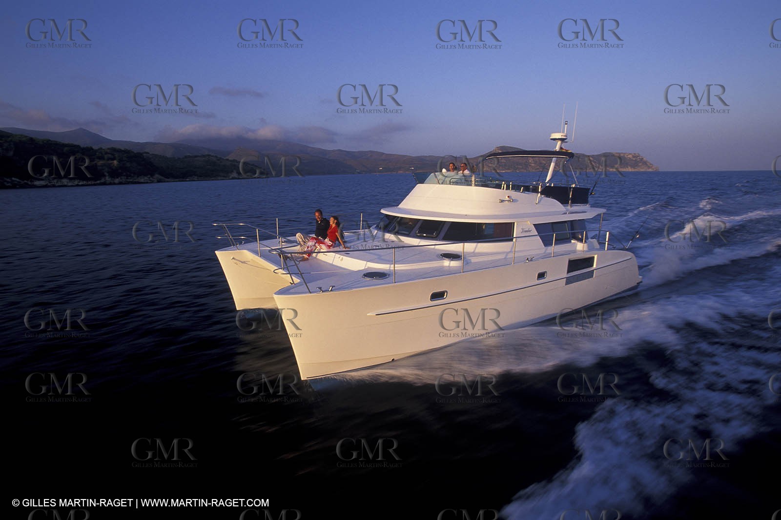 Motor boat running
