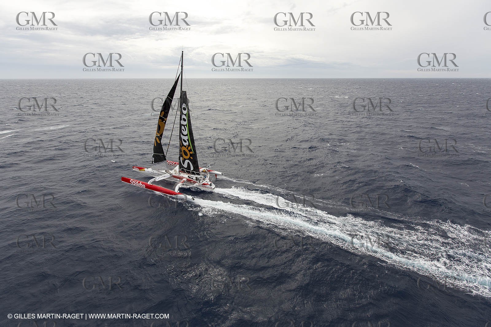 12 09 2012 - Marseille (FRA,13) - Trimaran Sodebo - Thomas Coville - Trans Mediterranée record attempt.