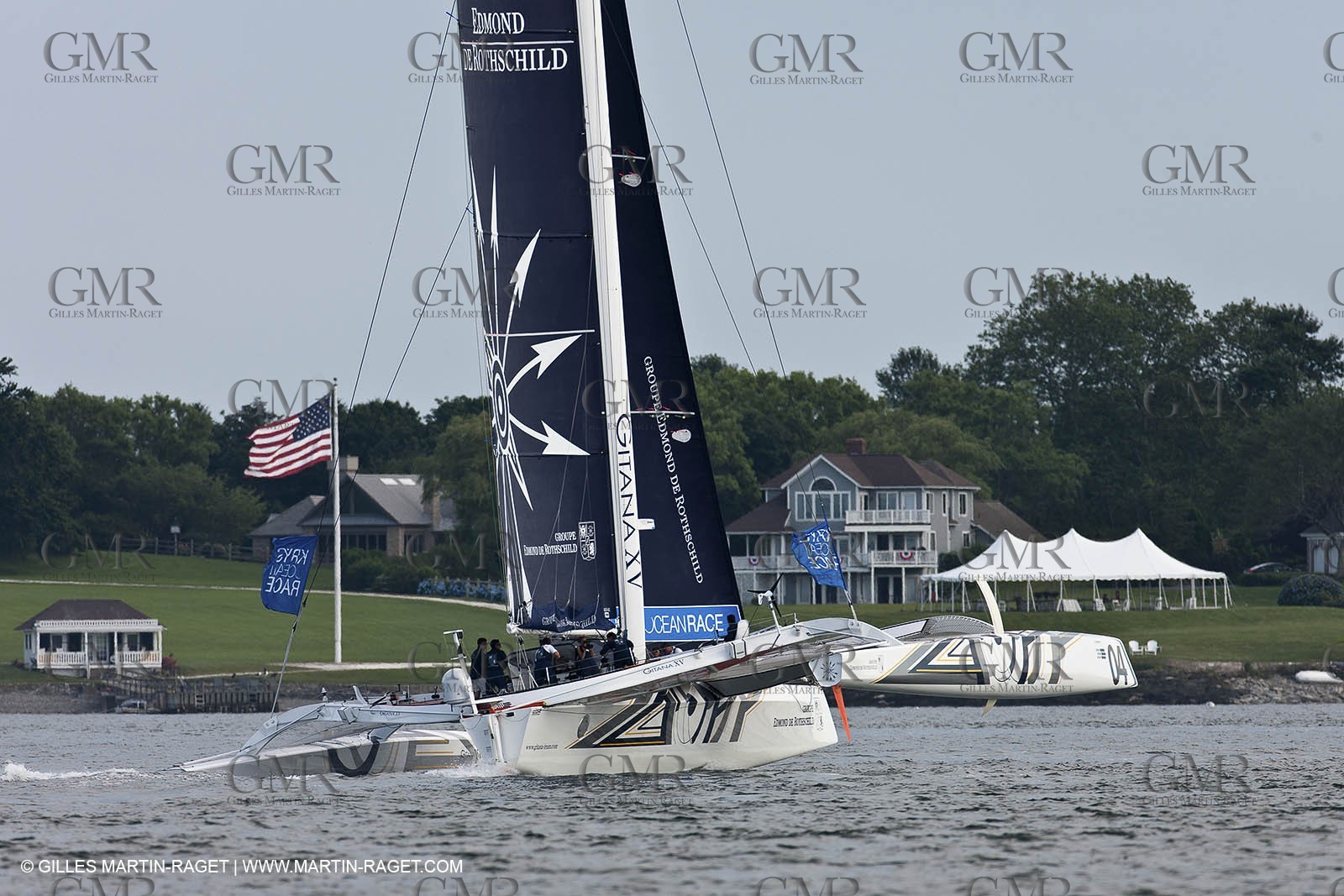 02 07 2012 - Newport (RI) -start of the Krys Ocean Race pre-event sailed between Newport and New York, Gitana XV