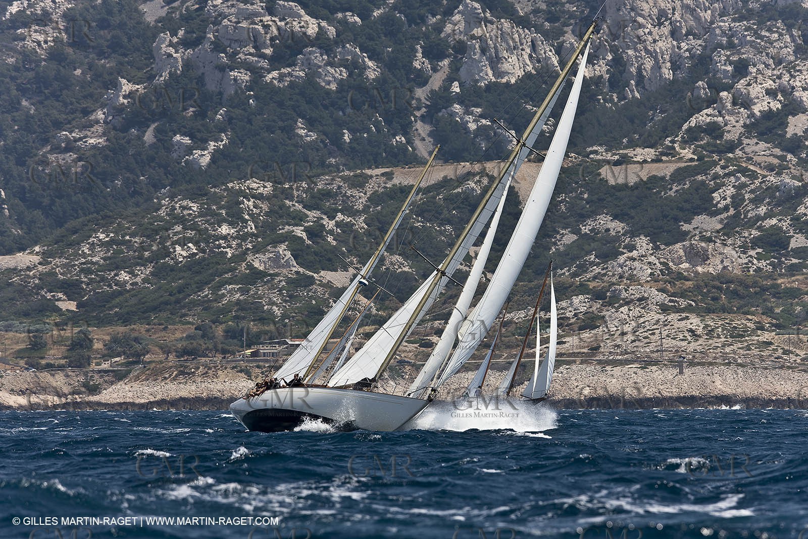 Sailing, Classic yachts, Voiles Vieux Port 2009, Marseille (FRA)