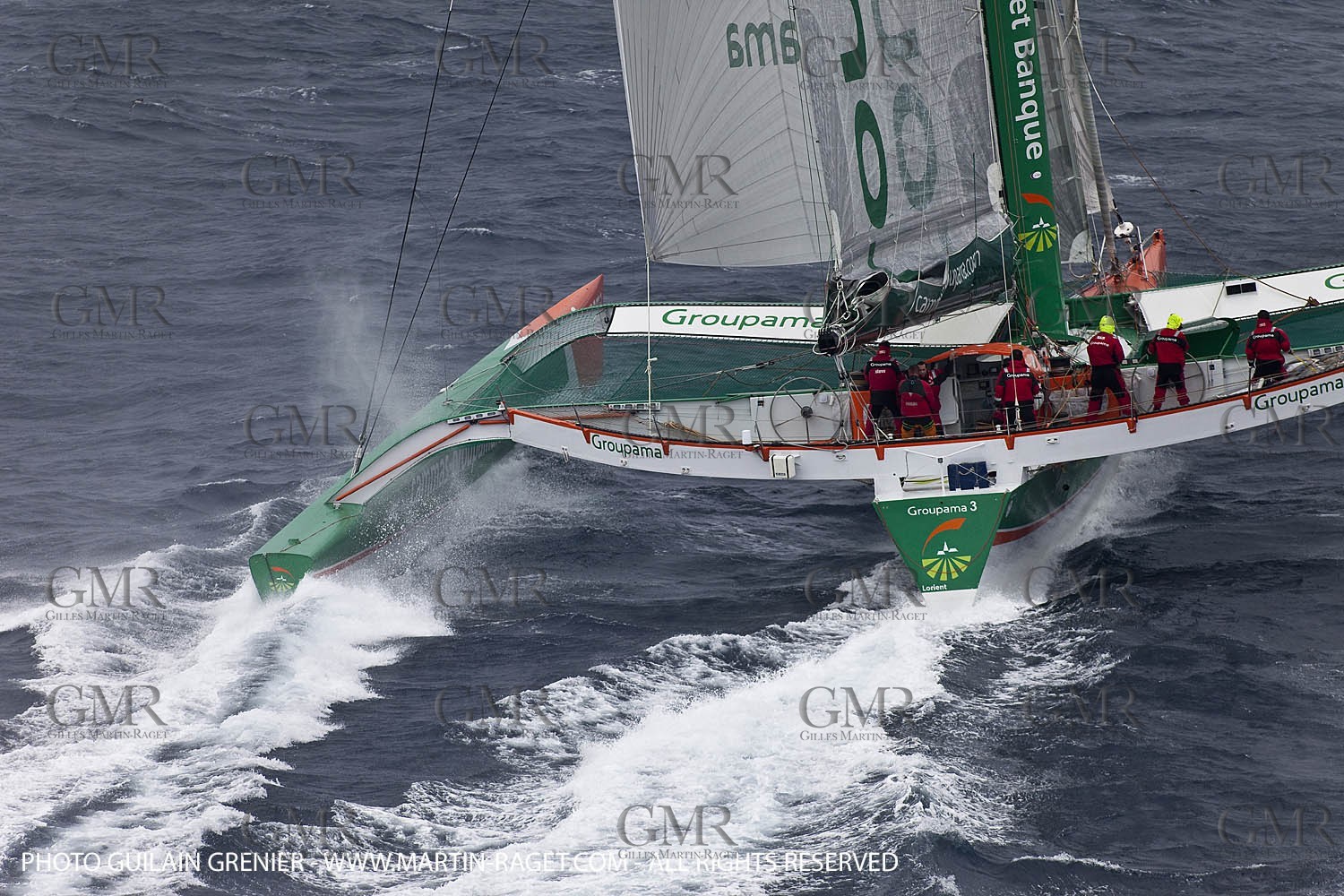 05 14 09 - Marseilles - Mediterranean Record - Groupama 3 - Franck Cammas - G Class - Start from Marseilles to Carthage (Tunisia)