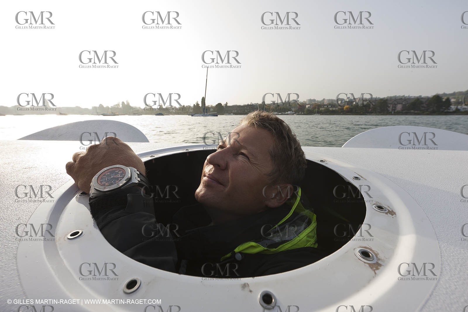 09 10 2010 - Morges (SUI) - L'Hydroptère.CH - 1st sail - Alain Thébault