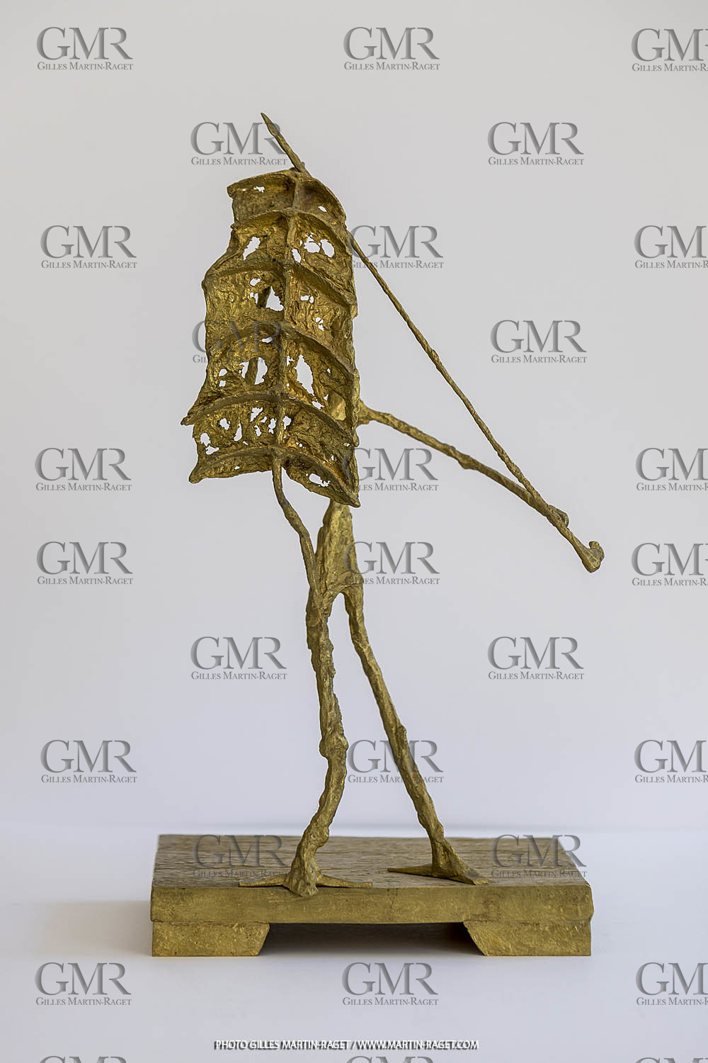 05 08 2019, Marseille (FRA,13), Oeuvre de Germaine Richier, Don Quichotte à l'aile de moulin, 1949, Bronze naturel nettoyé, Epreuve d'exposition, Fondeur L. Thinot, Paris, 56,5 x 31 x 29 cm, Collection famille Germaine Richier