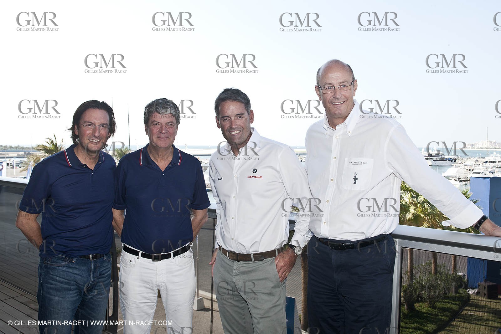 25 07 2010 - Dubai (UAE)  34th America's Cup- Louis Vuitton Partnership  annoucement, Pietro Beccari, Yves Carcelle, Russell Coutts, Richartd Worth