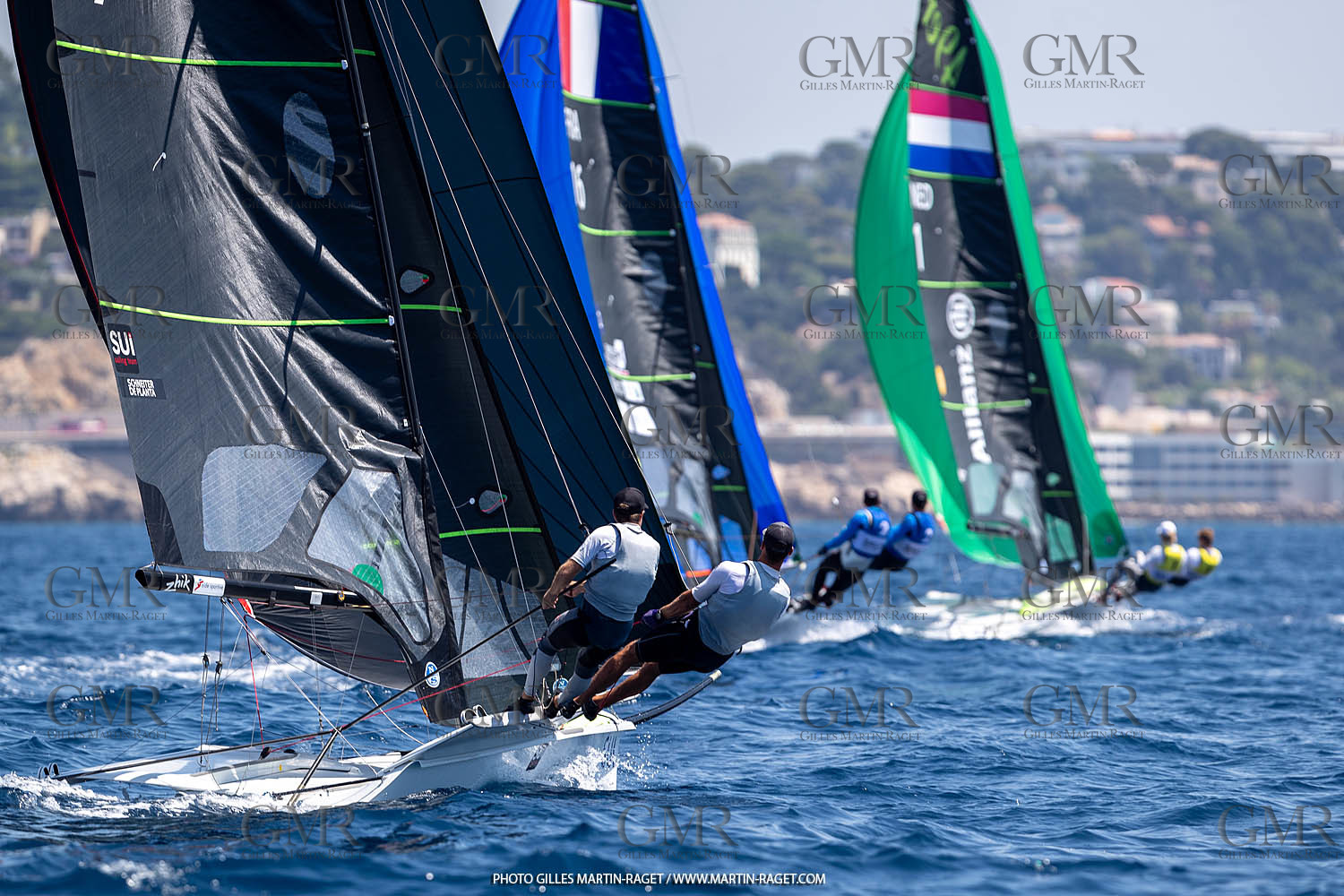 16 07 2023, Marseille, (FRA), Paris 2024 Olympic Games 2024 Sailing Test Event, Day 8, Medal race 49er Men